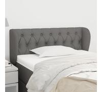 Testiera ad orecchio grigio scuro 93x23x78/88 cm in tessuto