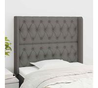 VidaXL Testiera ad Orecchio GrigioScuro 103x16x118/128cm inTessuto