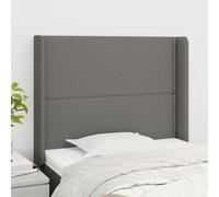 AX Testiera Letto Grigio Regolabile 103x16x118/128cm 2 Orecchie Classica 3119431