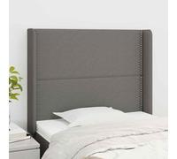 AX Testiera Letto Grigio Regolabile 103x16x118/128cm 2 Orecchie Classica 3119431