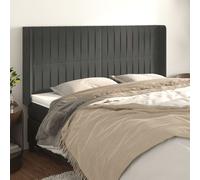 VIDAXL - Testiera Ad Orecchio Grigioscuro 203x16x118/128cm In Velluto - SPEDIZIONE GRATUITA