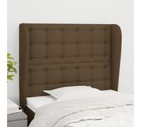 vidaXL Testiera ad Orecchio Marrone Scuro 103x23x118/128 cm in Tessuto