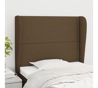 vidaXL Testiera ad Orecchio Marrone Scuro 103x23x118/128 cm in Tessuto