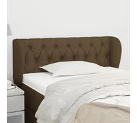 vidaXL Testiera ad Orecchio Marrone Scuro 103x23x78/88 cm in Tessuto