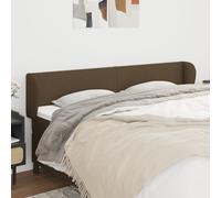 vidaXL Testiera ad Orecchio Marrone Scuro 163x23x78/88 cm in Tessuto