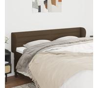 vidaXL Testiera ad Orecchio Marrone Scuro 163x23x78/88 cm in Tessuto