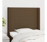 vidaXL Testiera ad Orecchio Marrone Scuro 83x16x118/128 cm in Tessuto