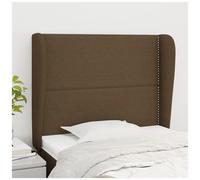 VIDAXL - Testiera Ad Orecchio Marrone Scuro 83x23x118/128 Cm In Tessuto