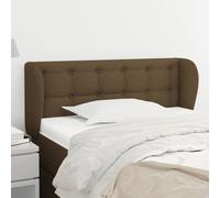 vidaXL Testiera ad Orecchio Marrone Scuro 83x23x78/88 cm in Tessuto