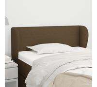 vidaXL Testiera ad Orecchio Marrone Scuro 93x23x78/88 cm in Tessuto