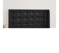 AX Testiera Letto Nero Regolabile 103x16x118/128cm 2 Orecchie Similpelle 3119664