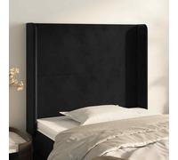 vidaXL Testiera ad Orecchio Nera 103x16x118/128 cm in Velluto