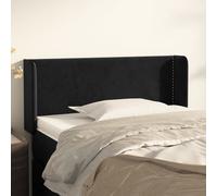 vidaXL Testiera ad Orecchio Nera 103x16x78/88 cm in Velluto