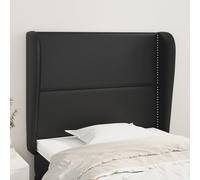 vidaXL Testiera ad Orecchio Nera 103x23x118/128 cm in Similpelle