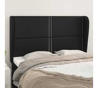 vidaXL Testiera ad Orecchio Nera 147 x 23 x 118/128 cm in Similpelle