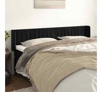 vidaXL Testiera ad Orecchio Nera 163x16x78/88 cm in Velluto