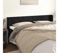 vidaXL Testiera ad Orecchio Nera 163x16x78/88 cm in Velluto