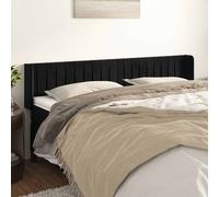 vidaXL Testiera ad Orecchio Nera 163x16x78/88 cm in Velluto