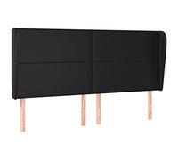 vidaXL Testiera ad Orecchio Nera 163x23x118/128 cm in Similpelle