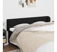 vidaXL Testiera ad Orecchio Nera 163x23x78/88 cm in Tessuto