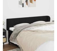 vidaXL Testiera ad Orecchio Nera 163x23x78/88 cm in Tessuto