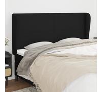 vidaXL Testiera ad Orecchio Nera 183x23x118/128 cm in Tessuto