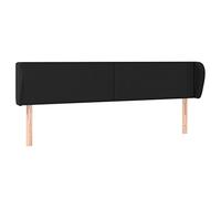 vidaXL Testiera ad Orecchio Nera 183x23x78/88 cm in Similpelle