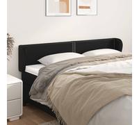 vidaXL Testiera ad Orecchio Nera 183x23x78/88 cm in Similpelle