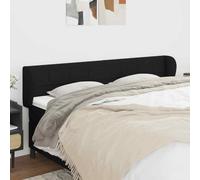 vidaXL Testiera ad Orecchio Nera 183x23x78/88 cm in Tessuto