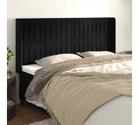 vidaXL Testiera ad Orecchio Nera 203x16x118/128 cm in Velluto