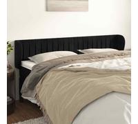vidaXL Testiera ad Orecchio Nera 203x23x78/88 cm in Velluto