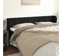 vidaXL Testiera ad Orecchio Nera 203x23x78/88 cm in Velluto