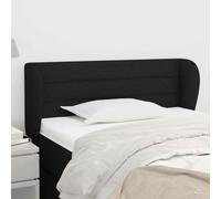 vidaXL Testiera ad Orecchio Nera 83 x 23 x 78/88 cm in Tessuto