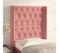 vidaXL Testiera ad Orecchio Nera 83x16x118/128 cm in Velluto