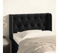 vidaXL Testiera ad Orecchio Nera 83x16x78/88 cm in Velluto