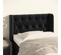 vidaXL Testiera ad Orecchio Nera 83x16x78/88 cm in Velluto