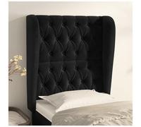 VIDAXL - Testiera Ad Orecchio Nera 83x23x118/128 Cm In Velluto