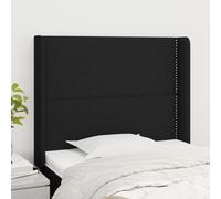vidaXL Testiera ad Orecchio Nera 93x16x118/128 cm in Tessuto