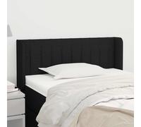 vidaXL Testiera ad Orecchio Nera 93x16x78/88 cm in Tessuto