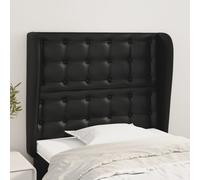 vidaXL Testiera ad Orecchio Nera 93x23x118/128 cm in Similpelle