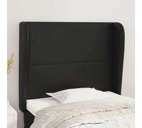 vidaXL Testiera ad Orecchio Nera 93x23x118/128 cm in Similpelle