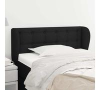 vidaXL Testiera ad Orecchio Nera 93x23x78/88 cm in Tessuto