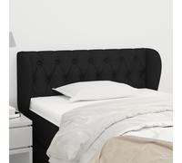 vidaXL Testiera ad Orecchio Nera 93x23x78/88 cm in Tessuto
