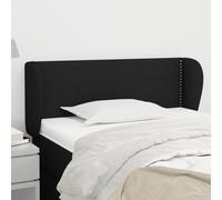 VidaXL Testiera ad Orecchio Nera 93x23x78/88 cm in Tessuto