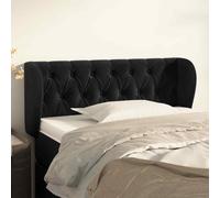 vidaXL Testiera ad Orecchio Nera 93x23x78/88 cm in Velluto