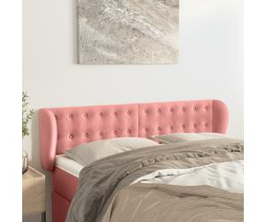 vidaXL Testiera ad Orecchio Rosa 147x23x78/88 cm in Velluto