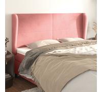 vidaXL Testiera ad Orecchio Rosa 163x23x118/128 cm in Velluto