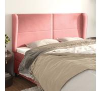 vidaXL Testiera ad Orecchio Rosa 163x23x118/128 cm in Velluto