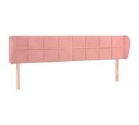 vidaXL Testiera ad Orecchio Rosa 163x23x78/88 cm in Velluto