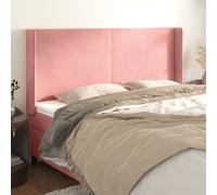 vidaXL Testiera ad Orecchio Rosa 183x16x118/128 cm in Velluto